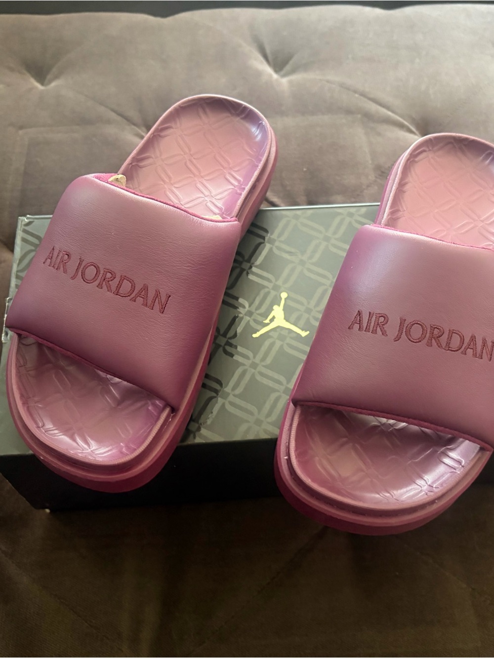 Jordan Women’s Burgundy Slide Sandals. Brand New/Never Worn